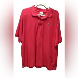 Men’s Lacoste polo shirt. Red. Size 9